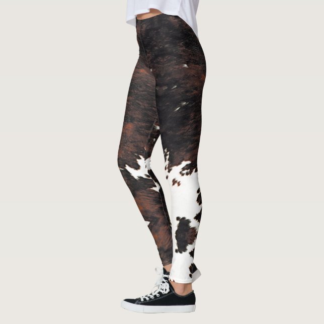 Leggings Légendes d'impression de vache (Gauche)