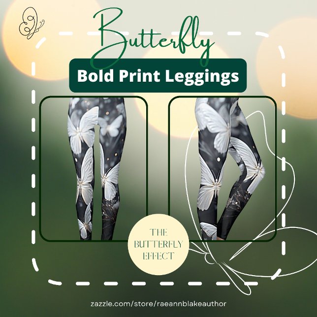 Leggings Légendes d'impression en gras papillon (Créateur téléchargé)
