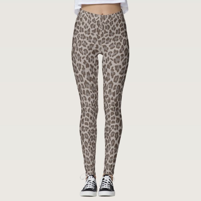 Leggings Légendes Empreintes de léopard mocha (Devant)