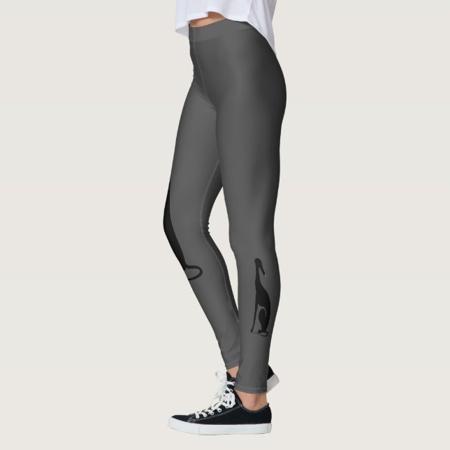 Leggings Légendes en position assise de Greyhound - Gris fo (Gauche)