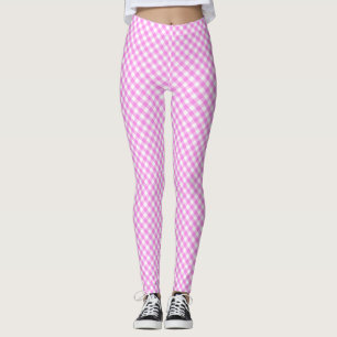 Leggings Légendes En vichy rose vif