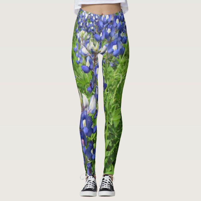 Leggings Légendes Fleurs sauvages de Bluebonnet Texas (Devant)