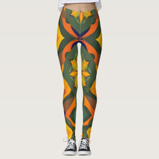 Leggings Légendes géométriques vives - Répétition couleur d