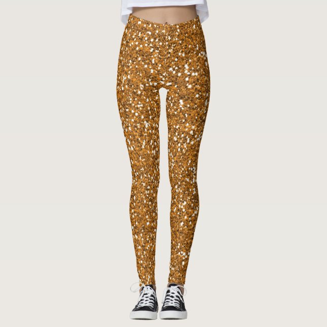 Leggings Légendes Gold Parties scintillant (Devant)