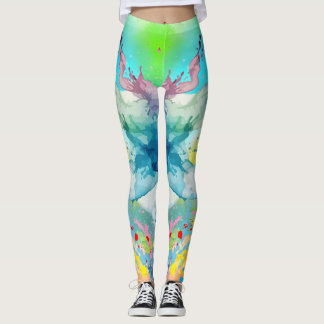 Leggings Légendes graphiques à éclaboussures colorées vives