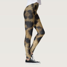 Leggings Légendes imprimées de la peau de léopard