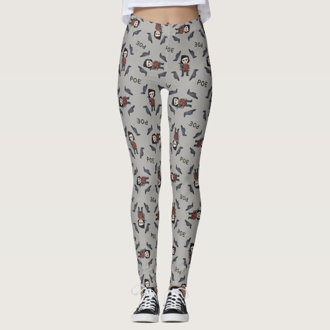 Leggings Légendes jeune Edgar Allen Poe d'enfant (Devant)