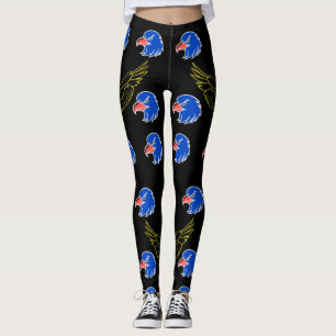 Leggings Légendes majestueuses de tête d'aigle, audacieuses