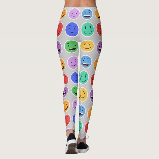 Leggings Légendes mignonnes Emoticon (Dos)