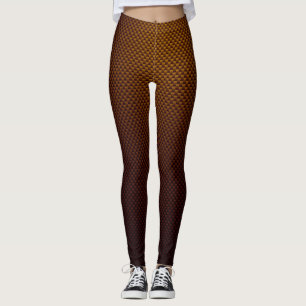Leggings Légendes motifs en fibre de carbone miel