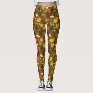 Leggings Légendes Motifs feuille automne