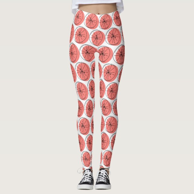 Leggings Légendes multiples rose agrumes (Devant)
