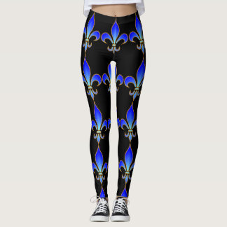 Leggings Légendes noires de fleur de lis