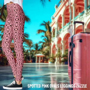 Leggings Légendes ovales roses tachetées