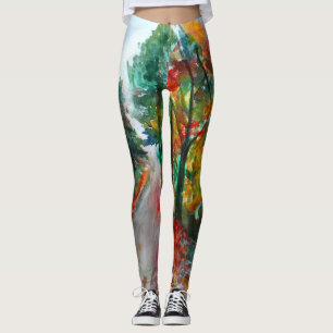 Leggings Légendes personnalisées Art aquarelle d'automne