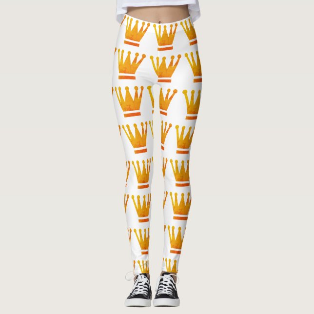 Leggings Légendes personnalisées Couronne dorée (Devant)