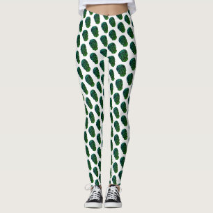 Leggings Légendes personnalisées du motif de crânes verts