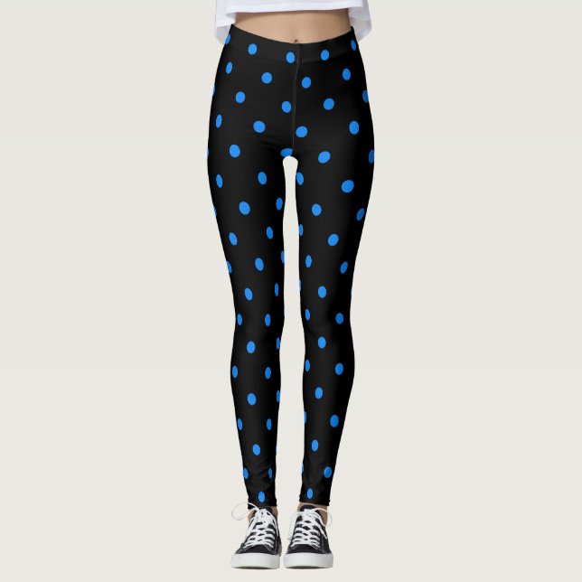 Leggings Légendes Pois bleues (Devant)