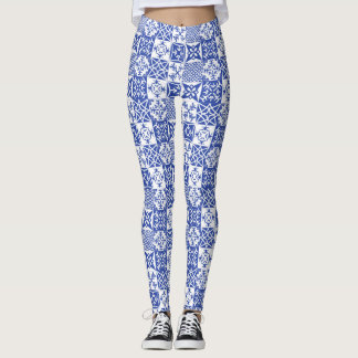Leggings Légendes portugaises azulejo tuiles style Lisbonne