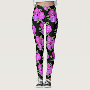 Leggings Légendes Roses roses et violettes