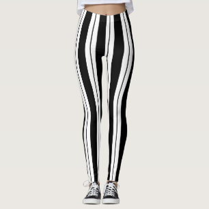 Leggings Légendes simples en noir et blanc
