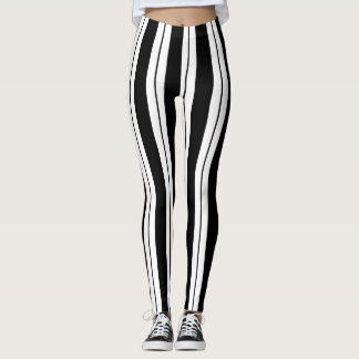 Leggings Légendes simples en noir et blanc