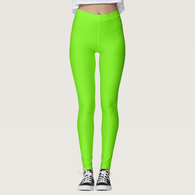 Leggings Légendes vertes de chaux fluorescentes (Devant)