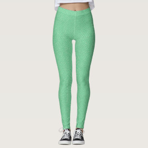 Leggings Légère Monnaie verte à motif de serpent texture de