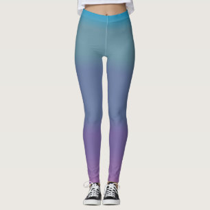 Leggings Légères pattes de couleur mélangées turquoise doux