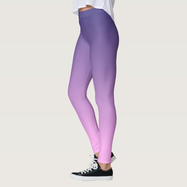Leggings Léggines rayonnantes foncées violettes à roses (Gauche)
