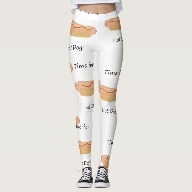 Leggings Leggins d'écorché de hot-dog (Devant)