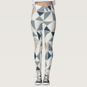 Leggings leggins femme figures géométriques triangulaires