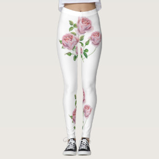 Leggings leggins rosas a la acuarela
