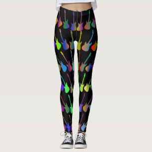 Leggings Légion de guitare éclaboussure de couleurs