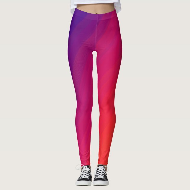 Leggings Legs de couleur unie de dégradé (Devant)