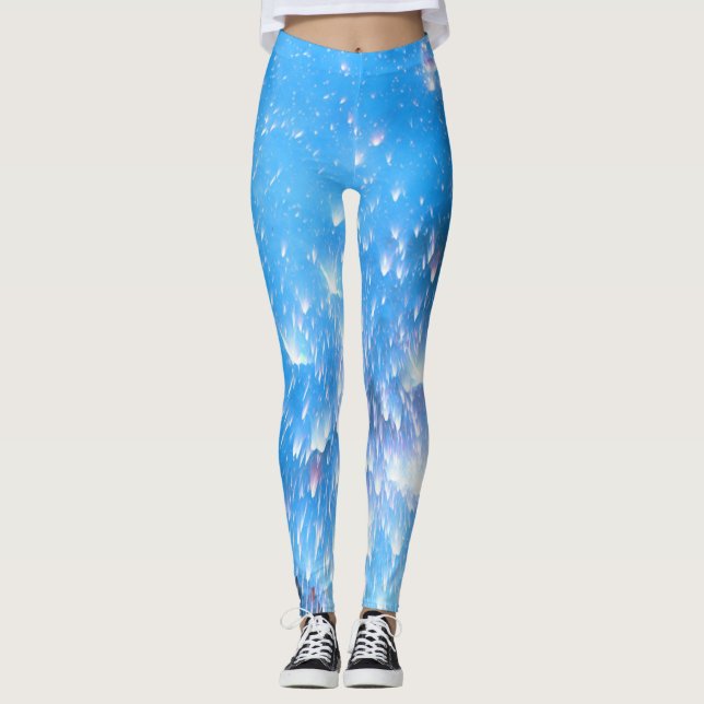 Leggings Legs d'entraînement sportif bleu moderne (Devant)