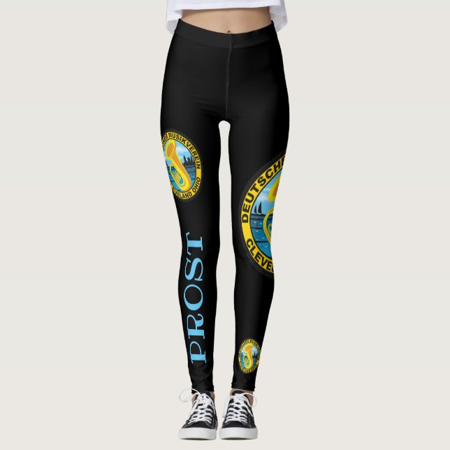 Leggings Legs noirs DMV Prost avec logo couleur (Devant)