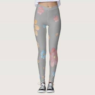 LEGGINGS LÉGUMES FLORAUX PASTEL