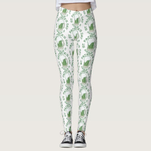 Leggings légumineuses à bière verte en st patrick