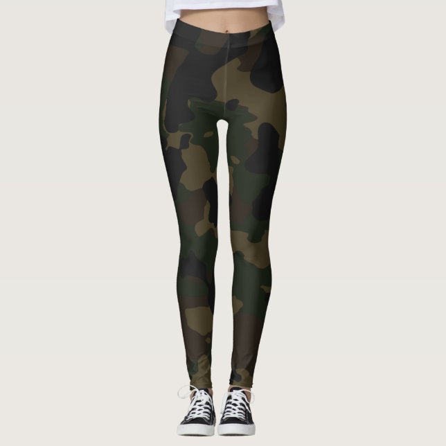 Leggings Légumineuses à camouflage foncé (Devant)