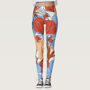 Leggings légumineuses à fleurs