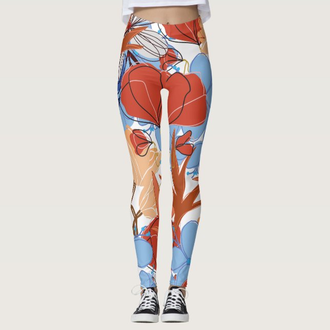 Leggings légumineuses à fleurs (Devant)