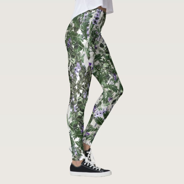 Leggings Légumineuses à fleurs et à spirales (Droite)