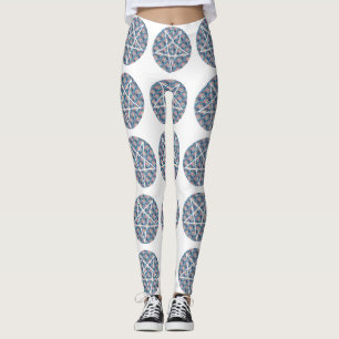 Leggings légumineuses à hologramme pentagramme