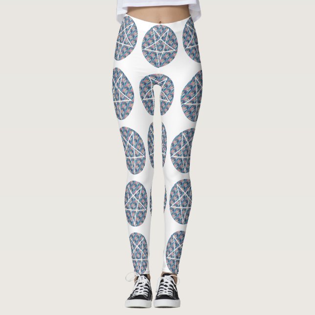 Leggings légumineuses à hologramme pentagramme (Devant)