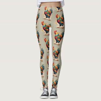 Leggings Légumineuses à impression de poulet
