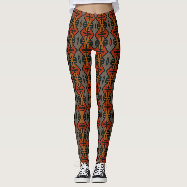 Leggings légumineuses à imprimés tribaux (Devant)