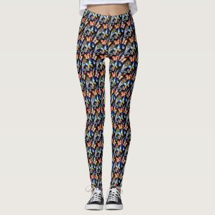 Leggings Légumineuses à papillon d'aquarelle pour femmes