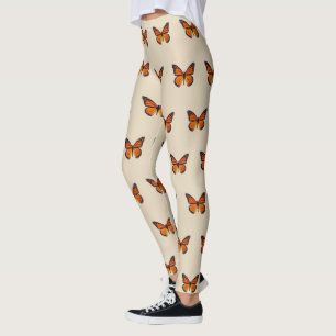 Leggings Légumineuses à papillon orange