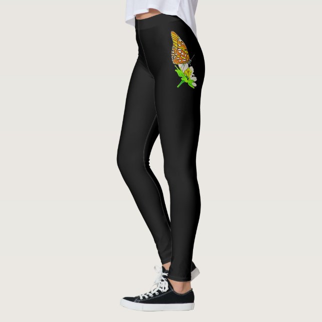 Leggings Légumineuses à papillons monarques 3 (Gauche)